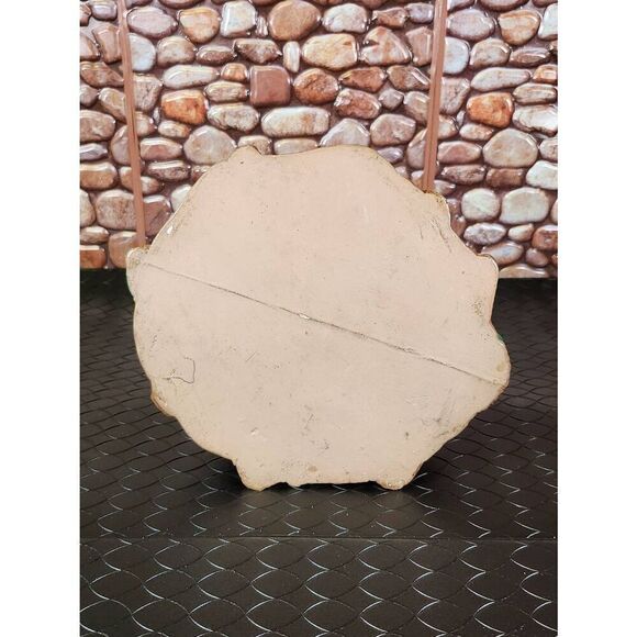 Vintage Rare Hand Painted Ceramic Cookie Jar Gnome Tree House W/ Snail Mushroom - Picture 14 of 14